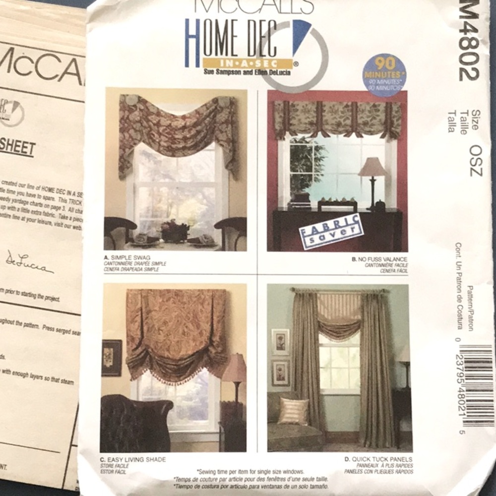 McCall’s window shade treatment decor